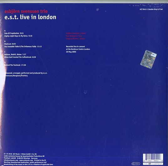 Live in London - Vinile LP di Esbjörn Svensson - 2