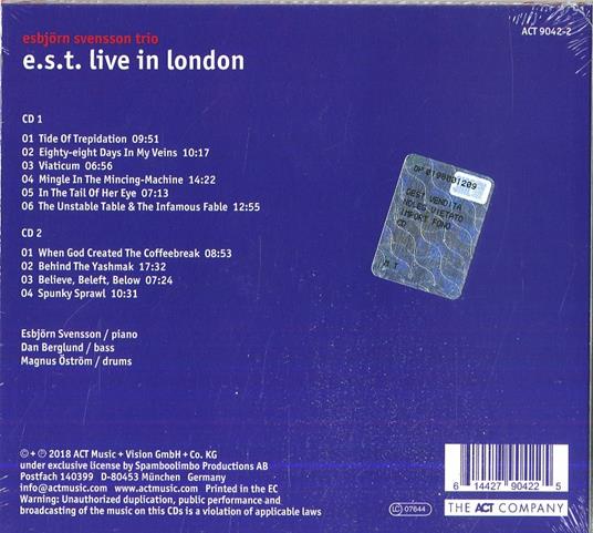 Live in London - CD Audio di Esbjörn Svensson - 2