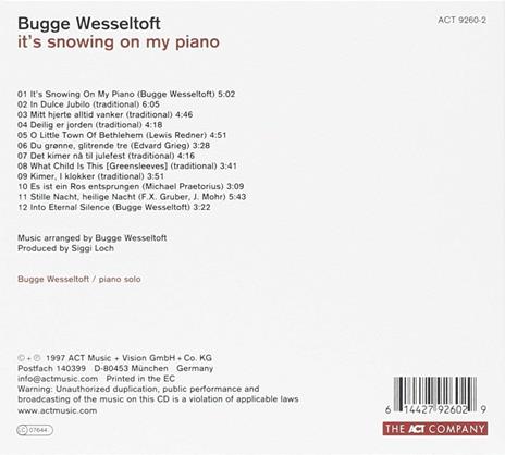 It's Snowing On My Piano - CD Audio di Bugge Wesseltoft - 2