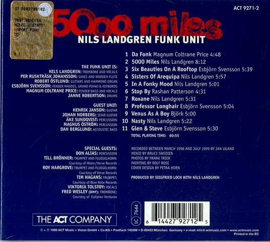 5000 Miles - CD Audio di Nils Landgren Funk Unit - 2