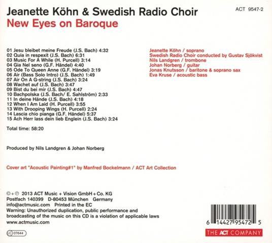 New Eyes on Baroque (with Swedish Radio Choir) - CD Audio di Jeanette Köhn - 2
