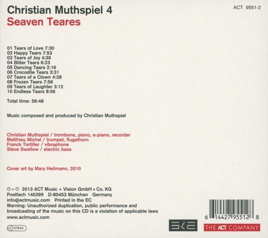 Seaven Teares - CD Audio di Christian Muthspiel - 2