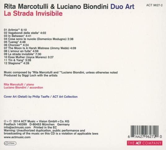 La strada invisibile - CD Audio di Rita Marcotulli,Luciano Biondini - 2