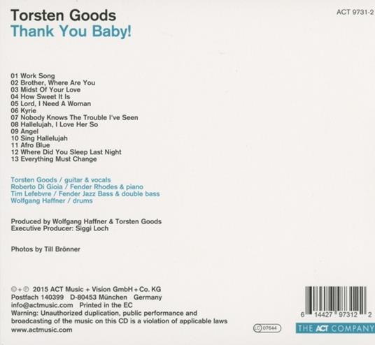 Thank You Baby! - CD Audio di Torsten Goods - 2