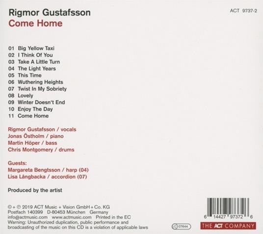 Come Home (Digipack) - CD Audio di Rigmor Gustafsson - 2
