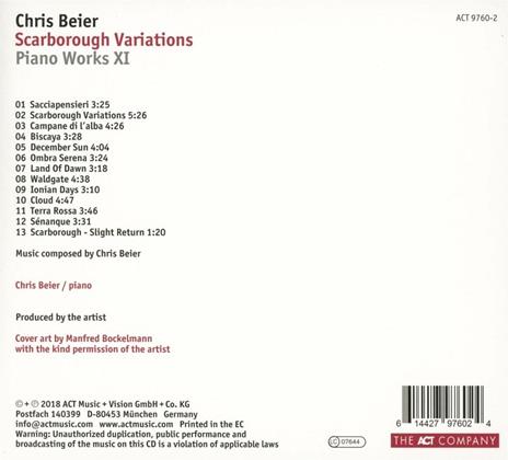 Scarborough Variations - CD Audio di Chris Beier - 2