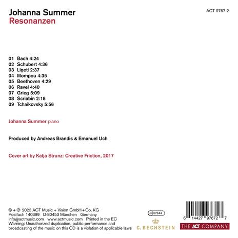 Resonanzen - CD Audio di Johanna Summer - 2