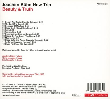 Beauty & Truth - CD Audio di Joachim Kuhn - 2