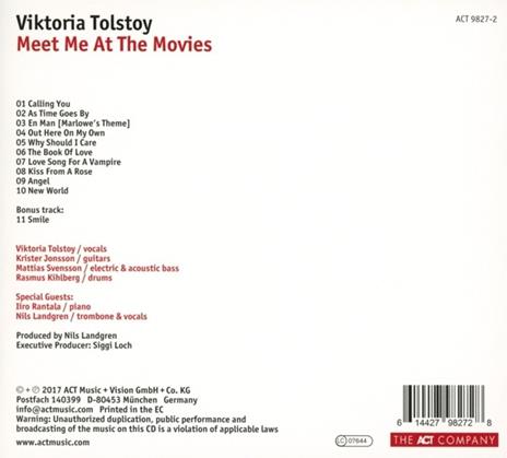 Meet Me at the Movies (Digipack) - CD Audio di Viktoria Tolstoy - 2