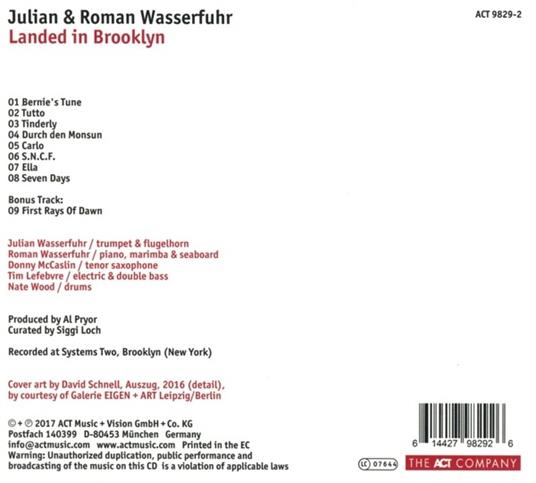 Landed in Brooklyn - CD Audio di Julian Wasserfuhr,Roman Wasserfuhr - 2