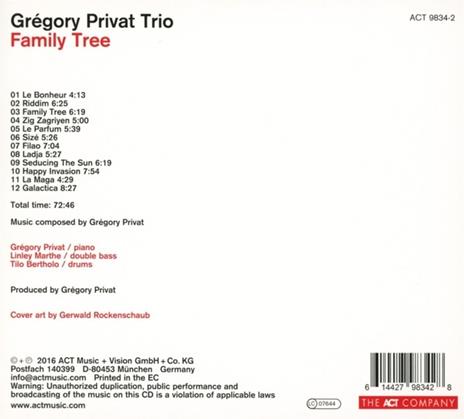 Family Tree - CD Audio di Grégory Privat - 2