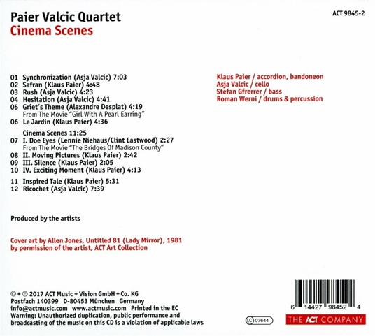 Cinema Scenes - CD Audio di Klaus Paier,Asja Valcic - 2
