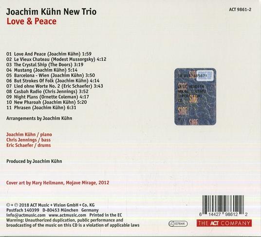 Love & Peace - CD Audio di Joachim Kuhn - 2