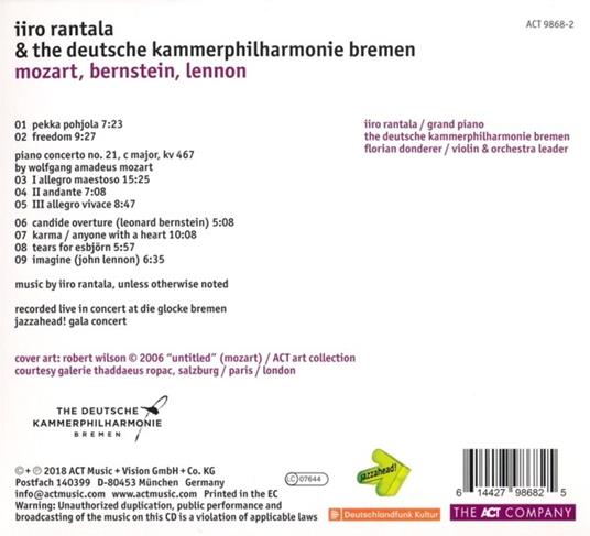 Mozart, Bernstein, Lennon - CD Audio di Iiro Rantala - 2