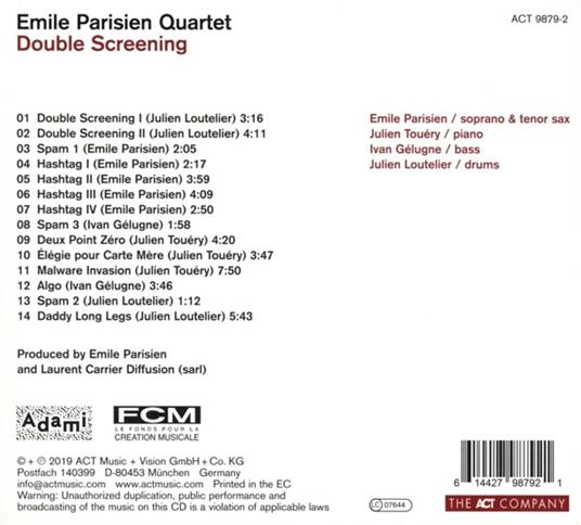 Double Screening - CD Audio di Emile Parisien - 2