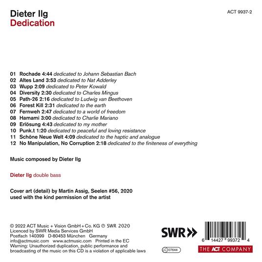 Dedication - CD Audio di Dieter Ilg - 2