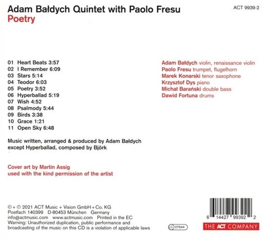 Poetry - CD Audio di Adam Baldych - 2