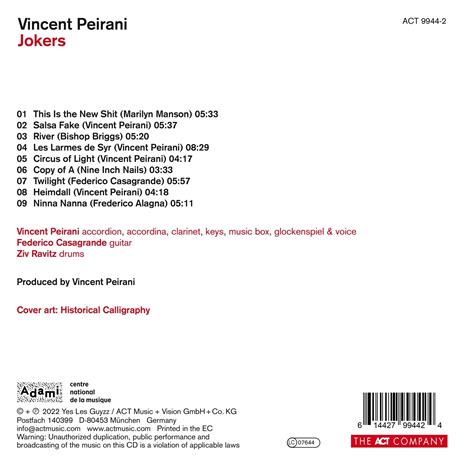 Jokers - CD Audio di Vincent Peirani - 2