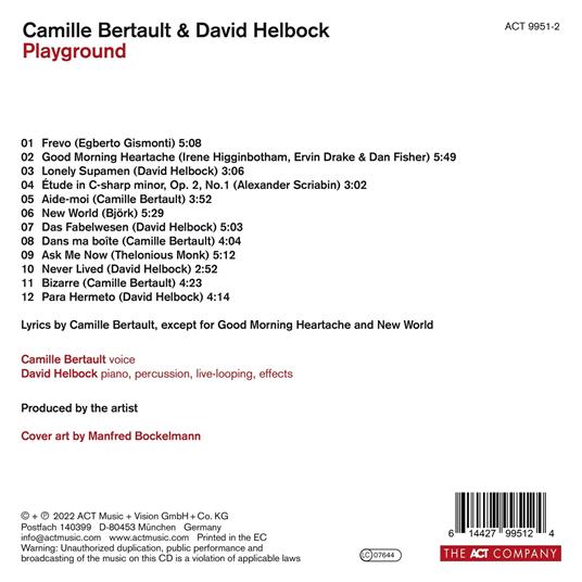 Playground - CD Audio di Camille Bertault - 2