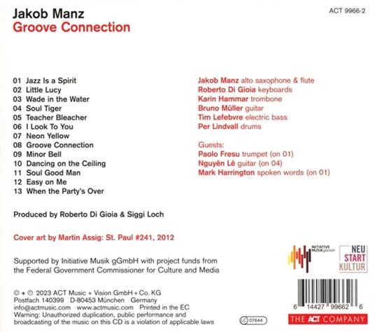 Groove Connection - CD Audio di Jakob Manz - 2