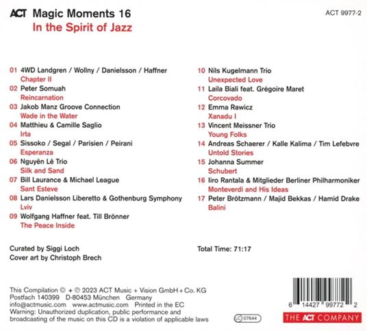 Magic Moments 16. In The Spirit Of Jazz - CD Audio - 2