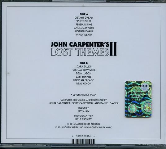 Lost Themes II (Colonna sonora) - CD Audio di John Carpenter - 2
