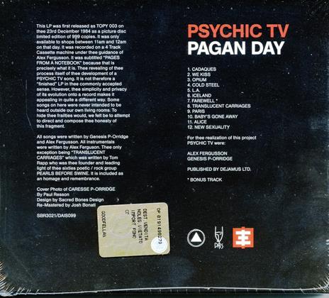 Pagan Day - CD Audio di Psychic TV - 2