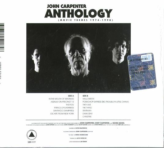 Anthology. Movie Themes 1974-1998 - CD Audio di John Carpenter - 2