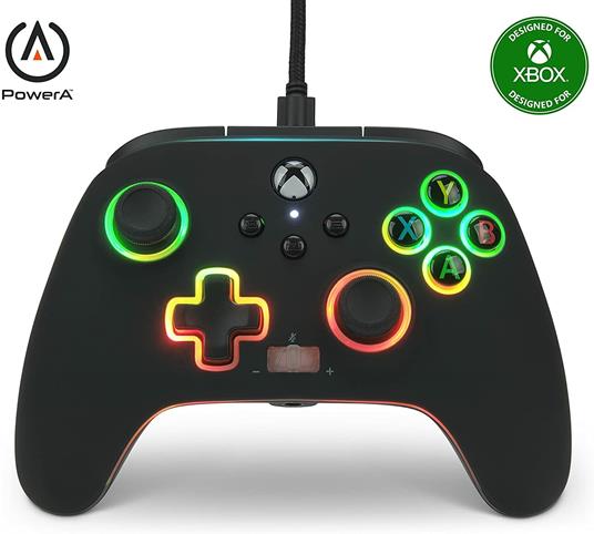 PowerA Spectra Infinity, controller cablato potenziato per Xbox Series XS, gamepad, controller per videogiochi cablato, controller di gioco, Xbox One, licenza ufficiale (Xbox Series X)