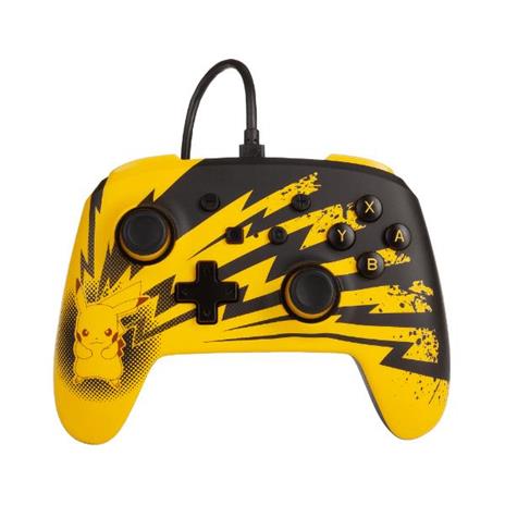 PowerA Pokémon Enhanced Nero, Giallo USB Gamepad Analogico/Digitale Nintendo Switch, Nintendo Switch Lite
