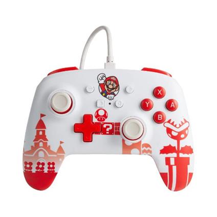 PowerA Mario Red Rosso, Bianco USB Gamepad Nintendo Switch