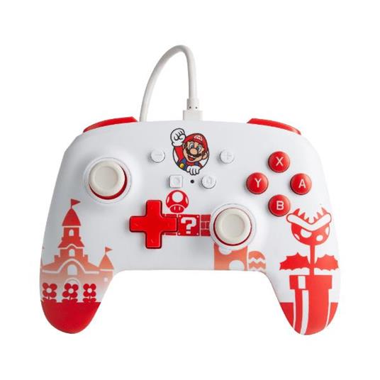 PowerA Mario Red Rosso, Bianco USB Gamepad Nintendo Switch