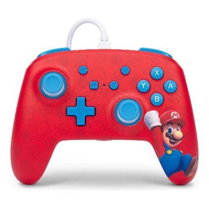 Gamepad SWITCH Enhanced Wired Super Mario Woo Hoo! Red NSGP0001 01