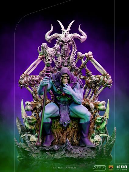 Masters Of The Universe: Iron Studios - Skeletor Trono Deluxe Figura Art Scale