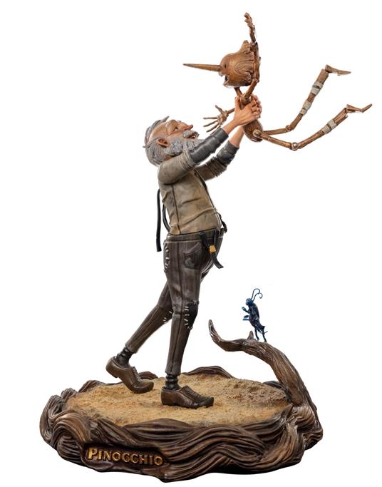 Pinocchio De Guillermo Del Toro: Iron Studio - Gepeto Y Pinocho Figura Art Scale