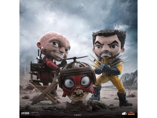 Deadpool & Wolverine Mini Co. Pvc Figura Deadpool E Wolverine Set Unmasked 14 Cm Iron Studios