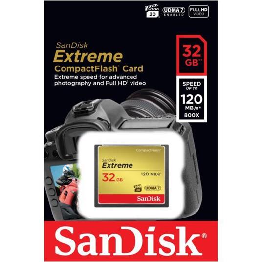 Campact Flash SanDisk Extreme Cf 32Gb 120Mb/S Udma7 SDcfxsb-032G-G46 - 7