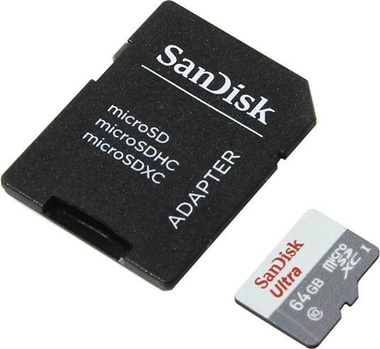 Sandisk Ultra MicroSDXC 64GB UHS-I + SD Adapter memoria flash Classe 10 - 2