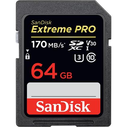 SD Extreme PRO UHS-1 GARANZIA ITALIA 5 ANNI - 64 GB