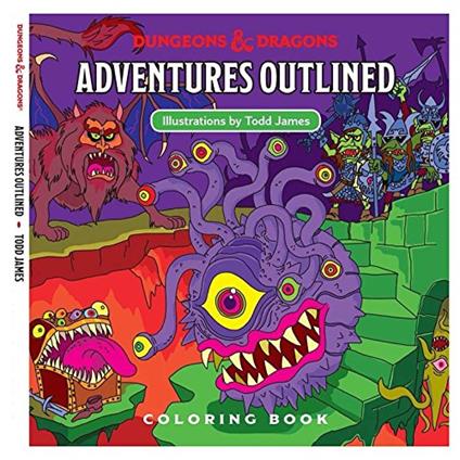 Dungeons & Dragons Adventures Outlined Coloring Book Wizards Coast Libri