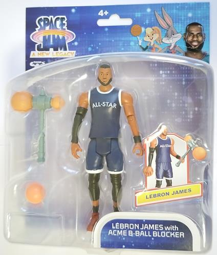 Space Jam New Legacy Lebron James with ACME B-Ball Blocker Action Figure 13cm