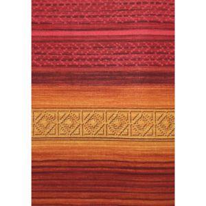 Telo Copritutto Gran Foulard Tessuto Incas Bordeaux 1 Piazza - 3