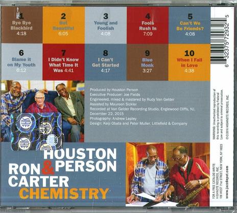 Chemistry - CD Audio di Ron Carter,Houston Person - 2