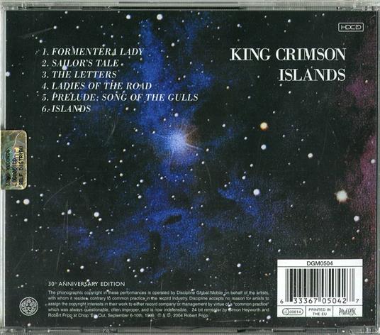 Islands - CD Audio di King Crimson - 2