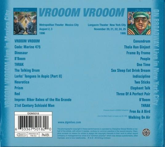 Vroom, Vroom - CD Audio di King Crimson - 2