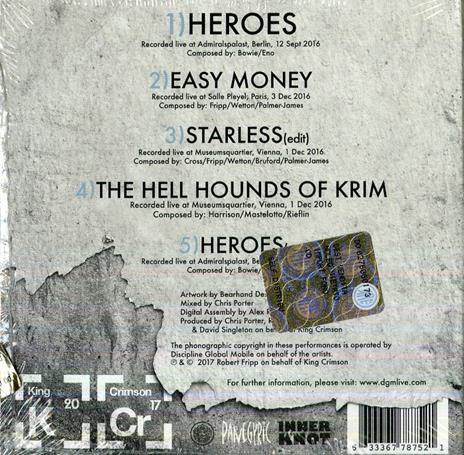 Heroes: Live in Europe 2016 Ep - CD Audio di King Crimson - 2