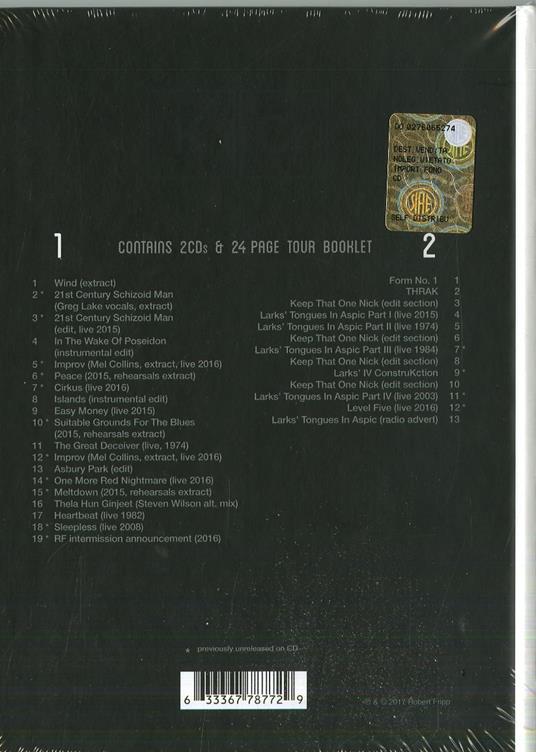 The Elements Tour Box 2017 - CD Audio di King Crimson - 2