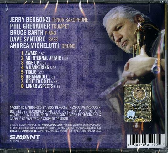 Rigamaroll - CD Audio di Jerry Bergonzi - 2