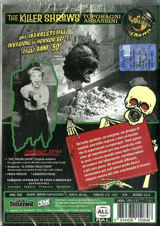The Killer Shrews. Toporagni assassini (DVD) di Ray Kellogg - DVD - 2