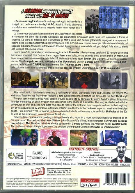 L' invasione degli astronazi. Edizione limitata 500 copie di Alberto Genovese - DVD - 2